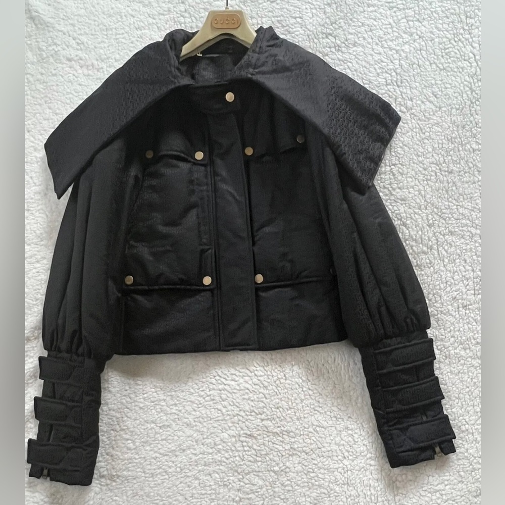 Gucci GG Women’s Black Hooded Jacket Size 46 : 100% Authentic - Brand New :